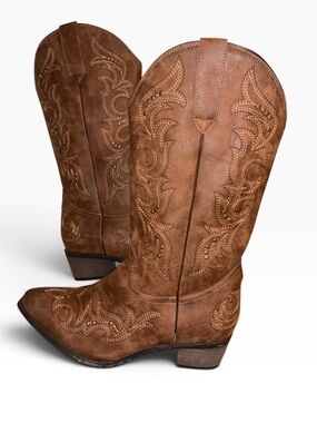 SheSole Women’s Studded Western Cowboy Boots Sz 11